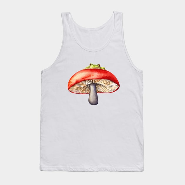 Mushroom Frog Watercolour Tank Top by EyreGraphic